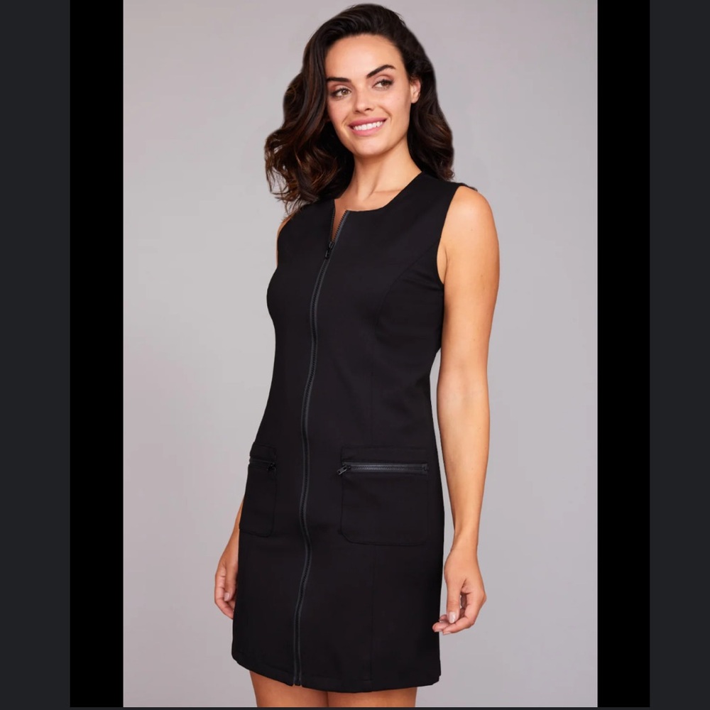 PEACE OF CLOTH Black Sleeveless LARS DRESS - PARAMOUNT KNIT S